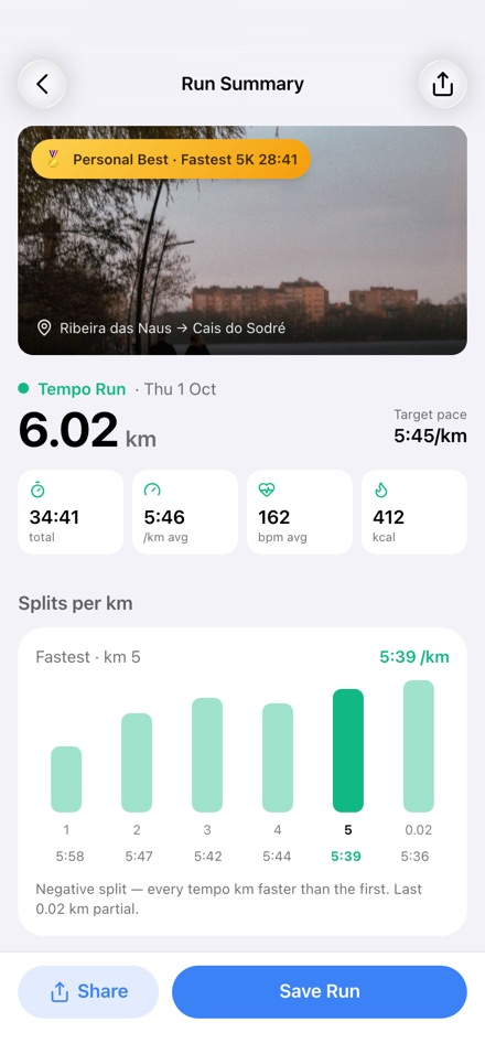Stride Half — Run summary