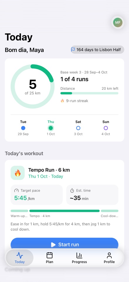 Stride Half — Today
